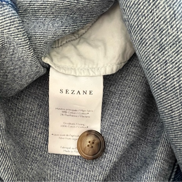 Sezane Jona Skirt in Light Blue Denim - Picture 16 of 16
